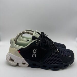 On Running Cloudflyer Womens Size 6 Black Mint Green Stability Running Shoes